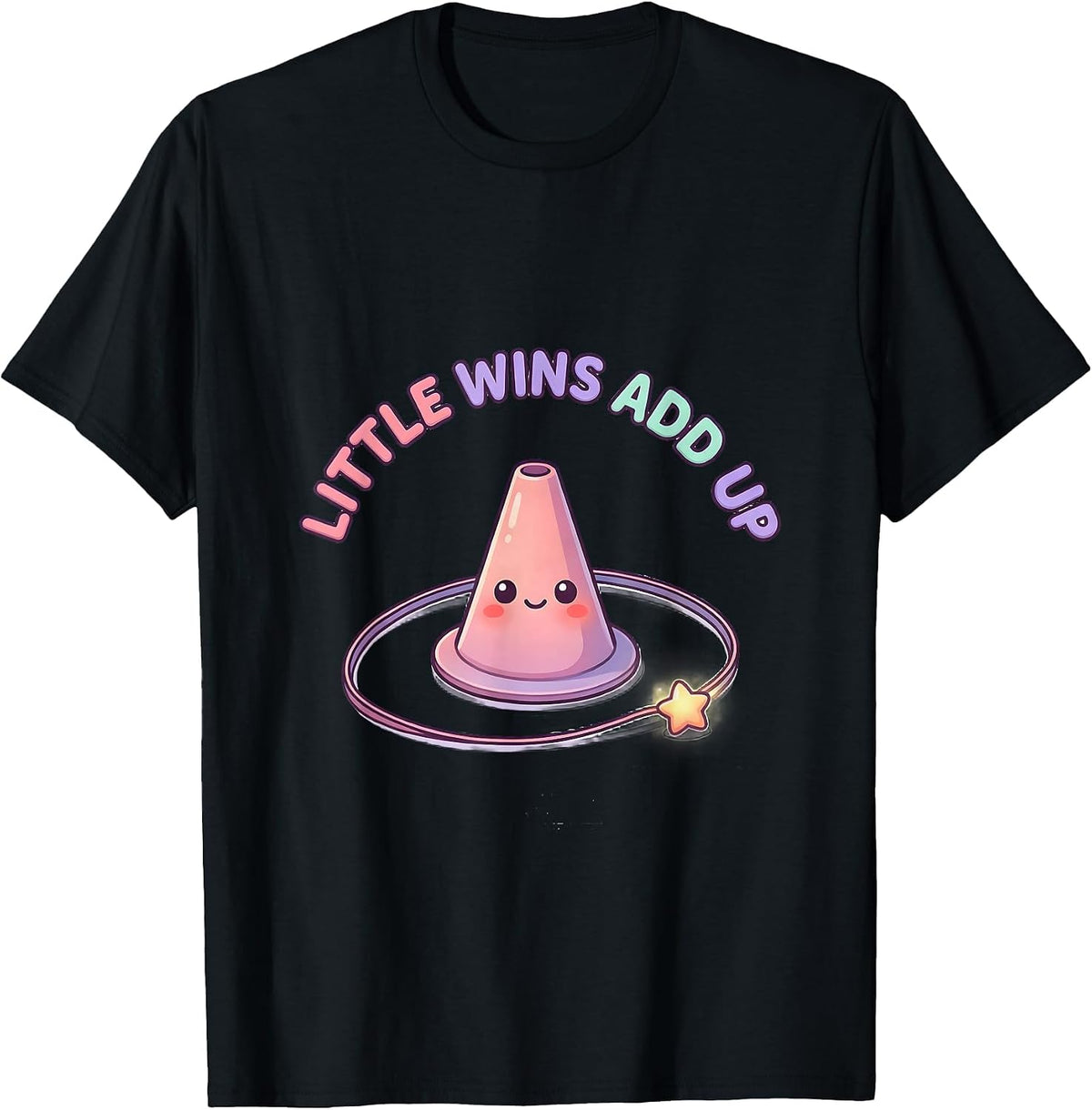 Men's Little Wins Add Up Cute Kawaii Occupational Therapy OT PT T-Shirt - Black