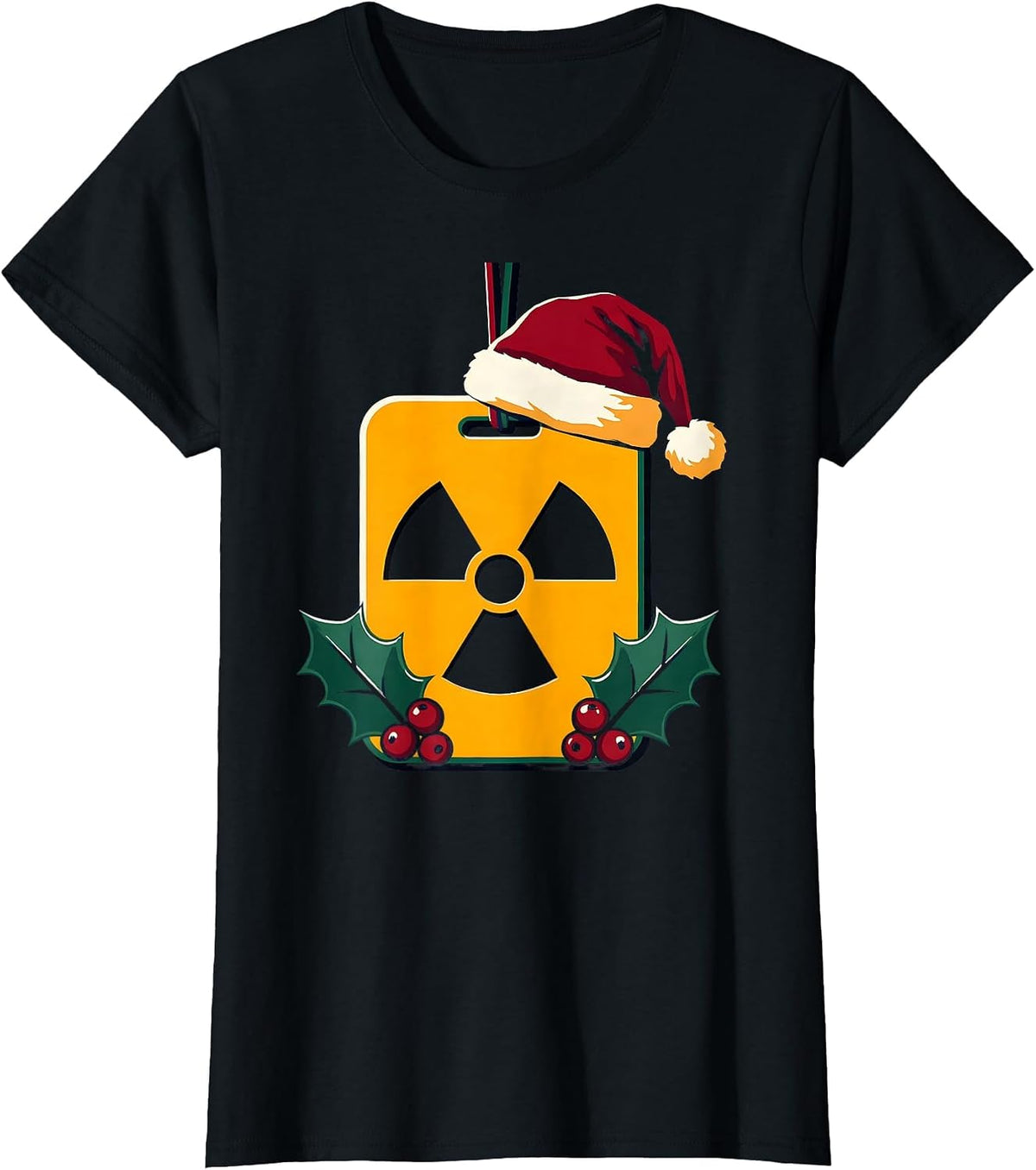 Radiation Dosimeter Ornament Christmas Radiology Tech Humor T-Shirt - Black