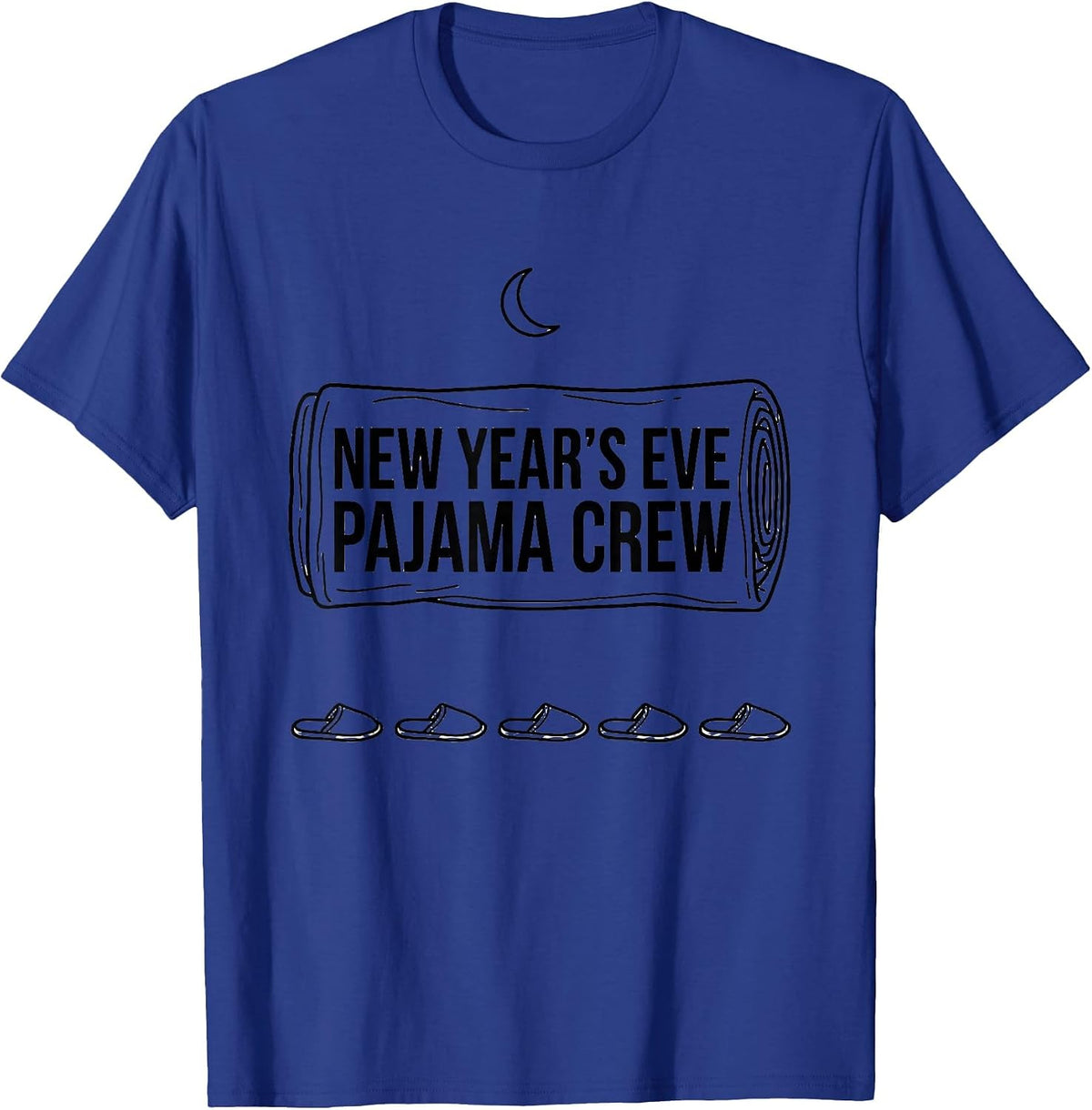 Men's New Year's Eve Pajama Crew Funny Family Matching Party T-Shirt - Royal Blue