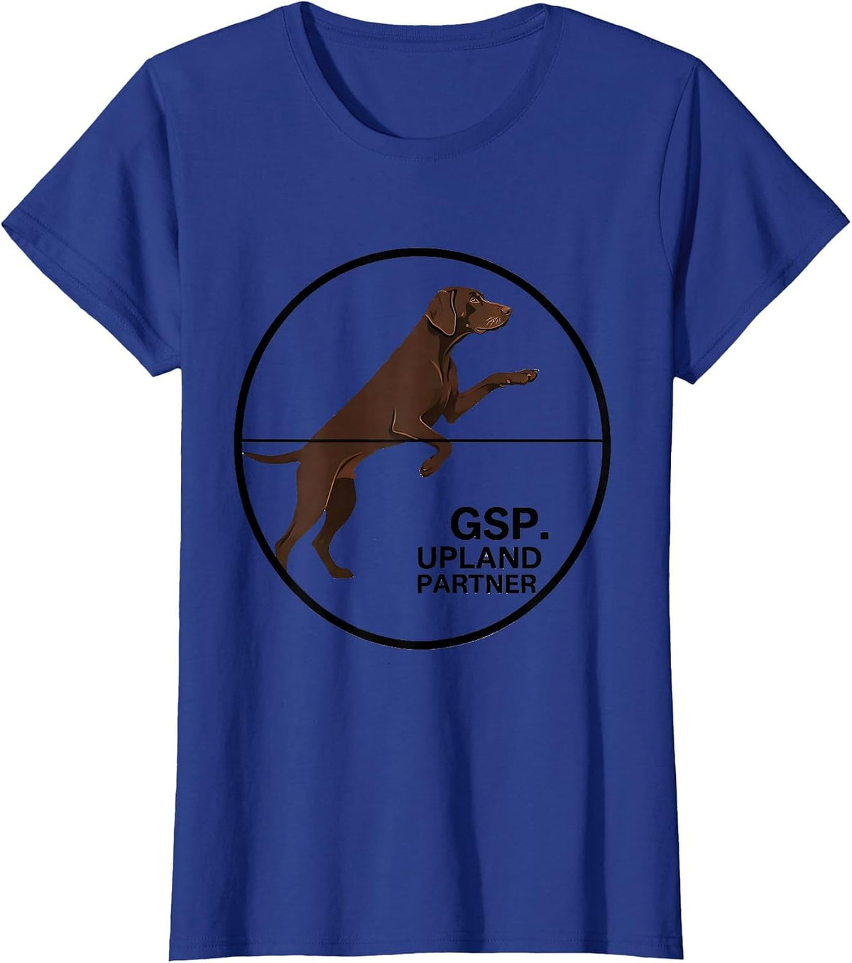 Women's GSP Upland Partner German Shorthaired Pointer Dog Lover Gift T-Shirt - Royal Blue