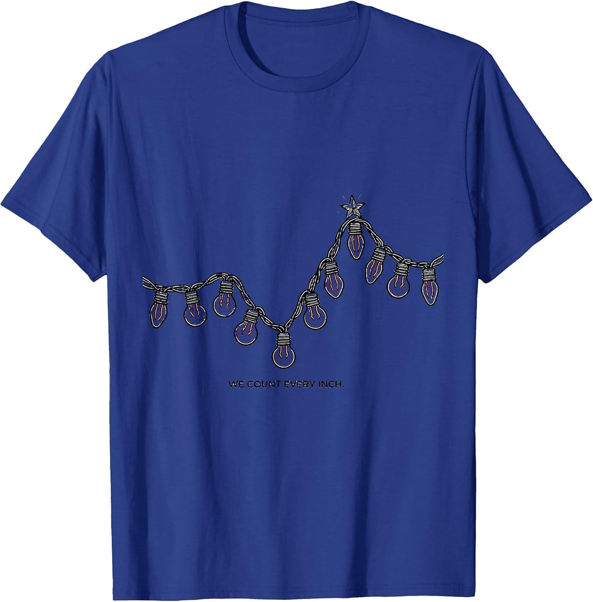 We Count Every Inch Line Art Special Education Teacher T-Shirt - Royal Blue