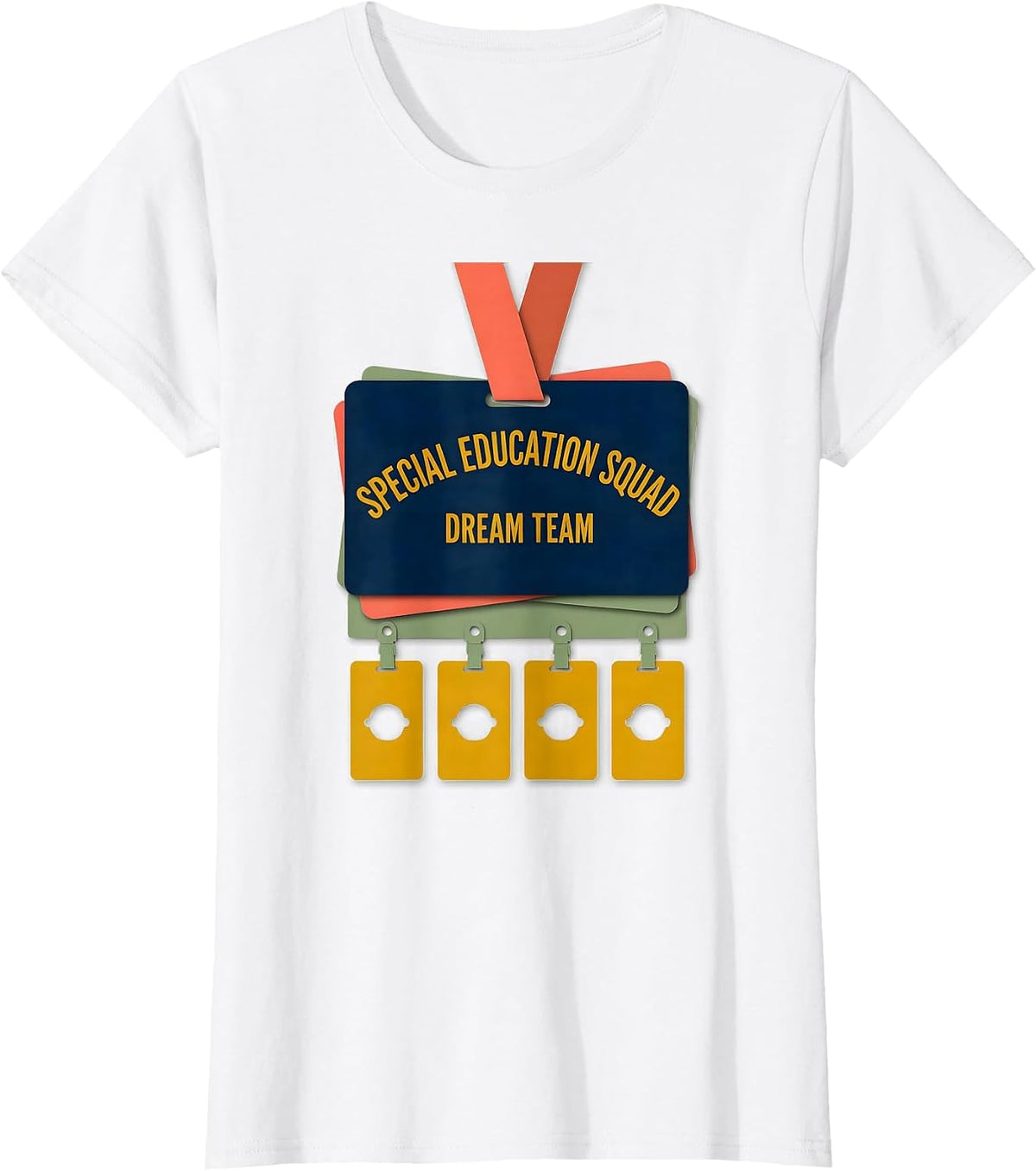 Women's Special Education Squad Dream Team Teacher Appreciation T-Shirt - White