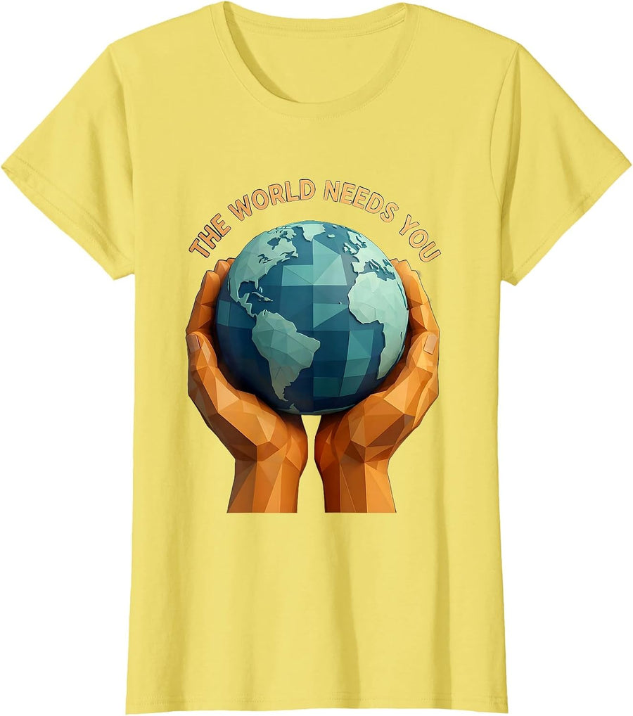Women's The World Needs You Suicide Prevention Awareness T-Shirt - Lemon Yellow