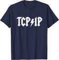 Funny Network Engineer Cybersecurity IT Support TCP IP Coder T-Shirt - Navy Blue