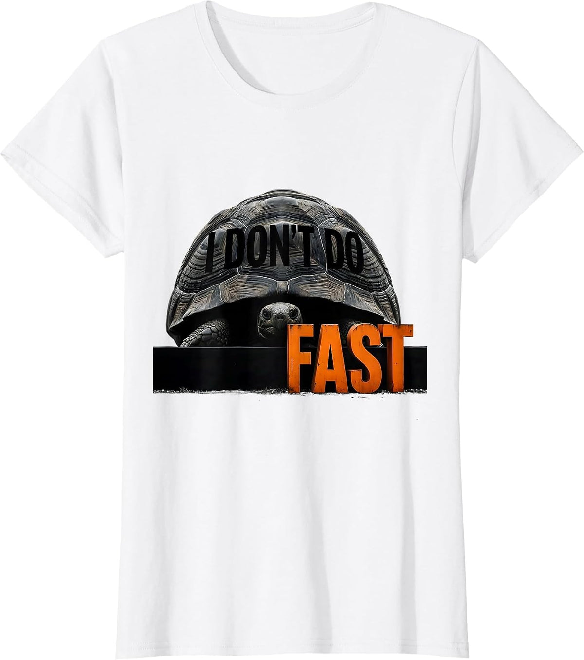 I Don't Do Fast Funny Tortoise Lover Turtle Pet Owner Humor T-Shirt - White