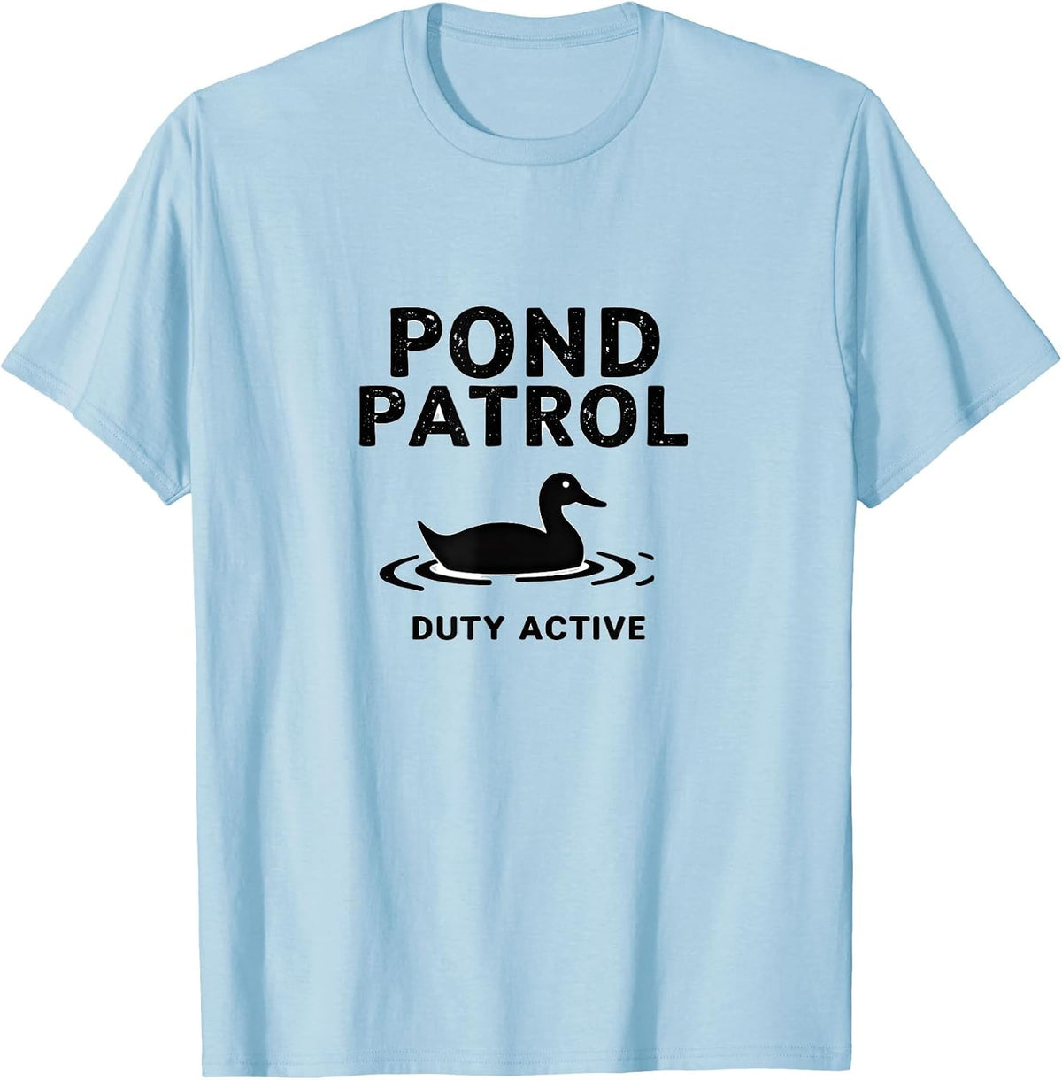 Pond Patrol Duty T-Shirt Active Duck Design T-Shirt - Baby Blue