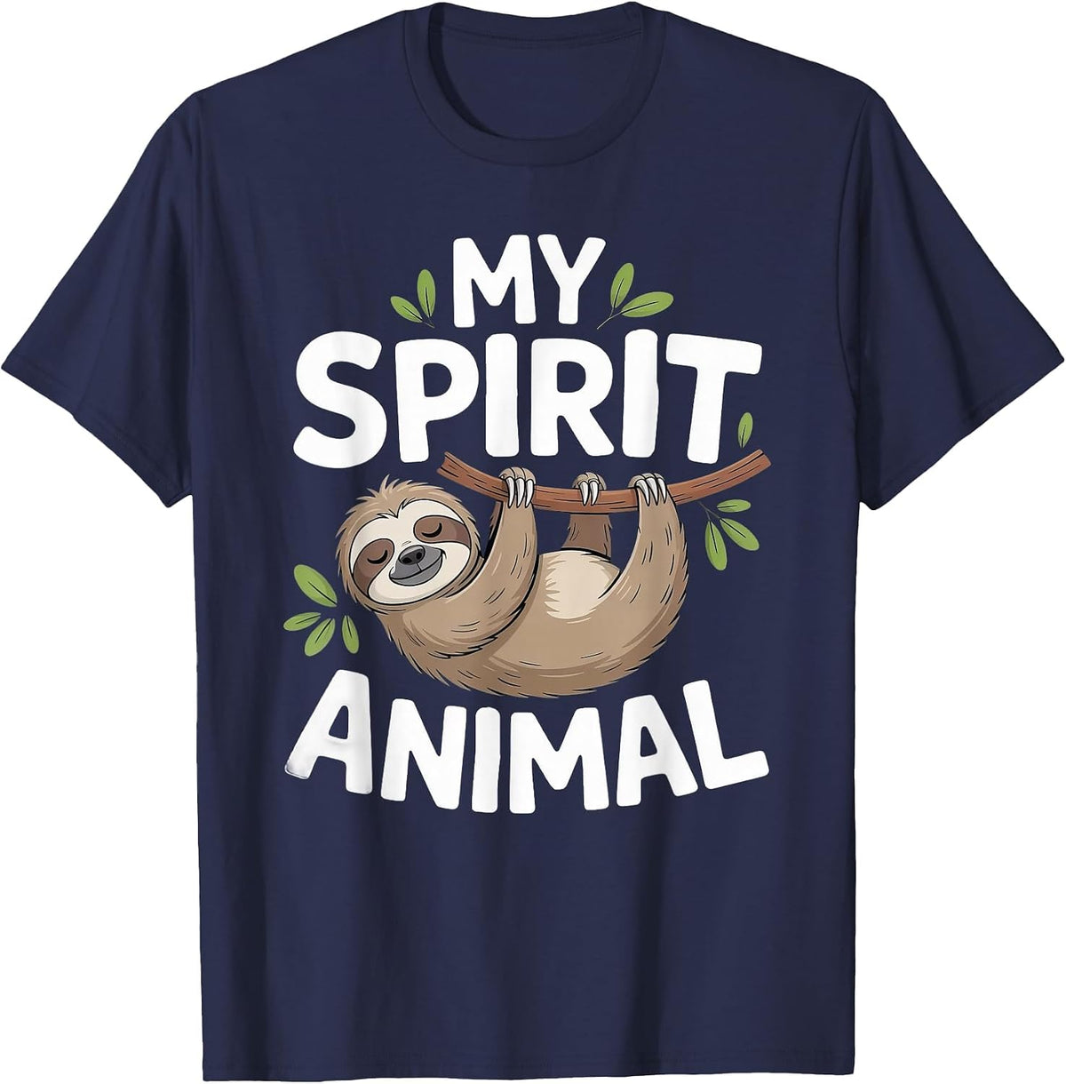 My Spirit Animal Sloth Funny T-Shirt - Navy Blue