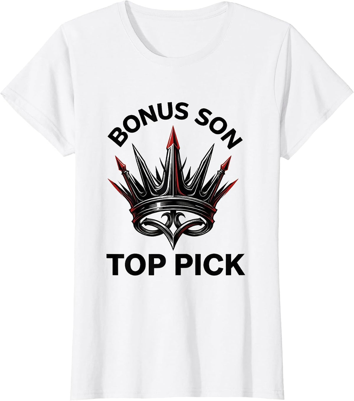 Women's Bonus Son Top Pick Favorite Son In Law Design T-Shirt - White