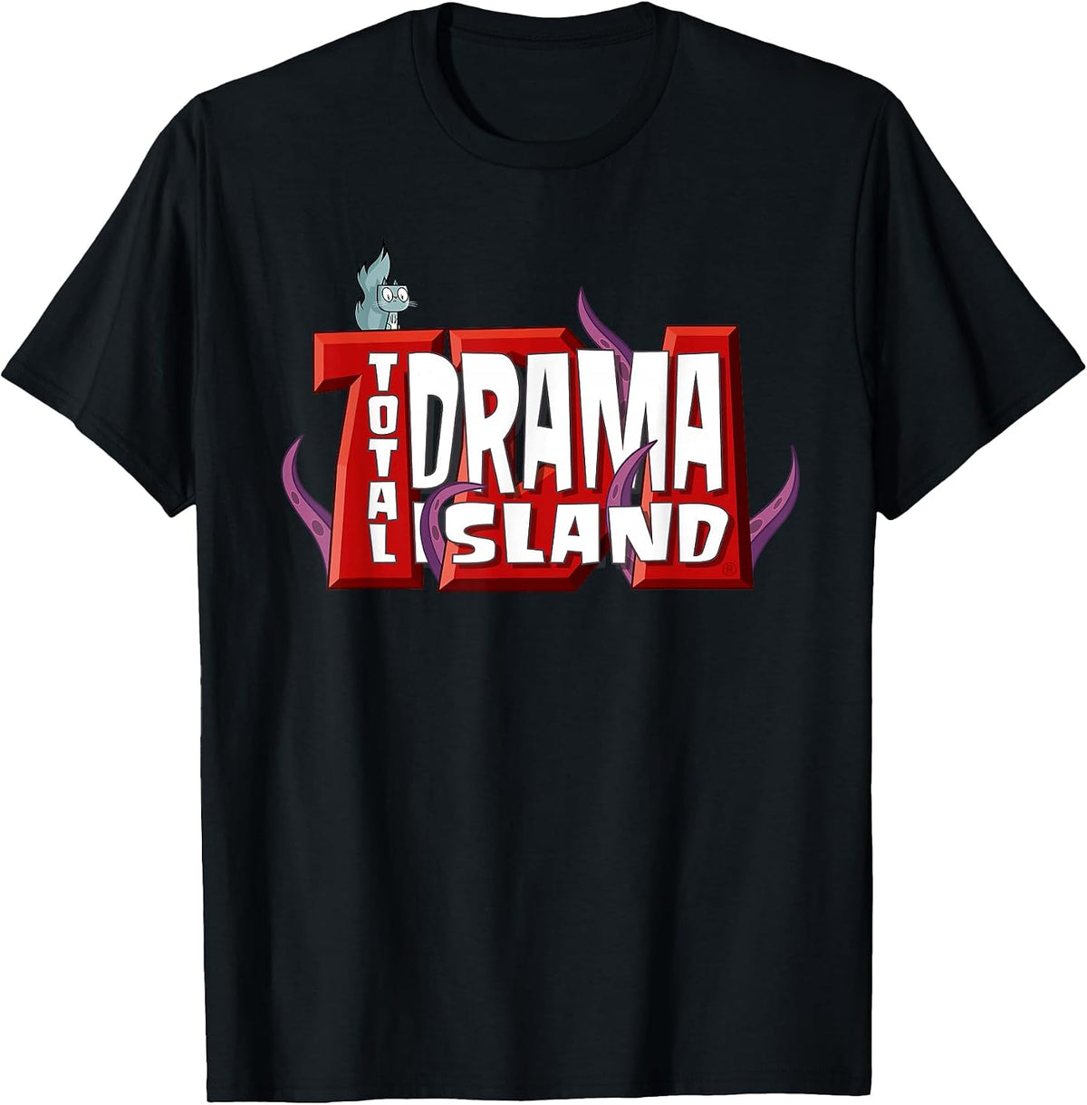 Total Drama Island Tentacle Logo T-Shirt - Black