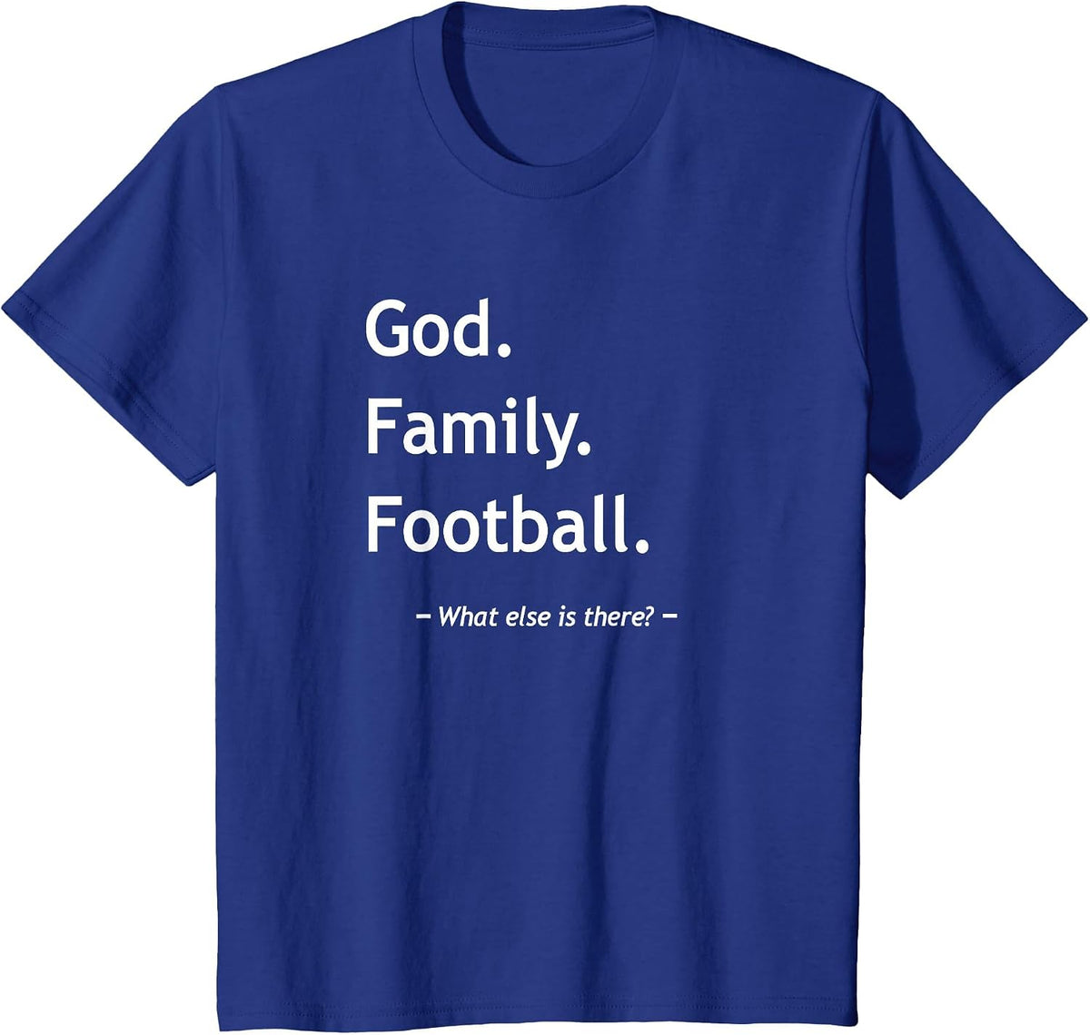 Christian Faith Jesus Christianity God Family Football T-Shirt - Royal Blue