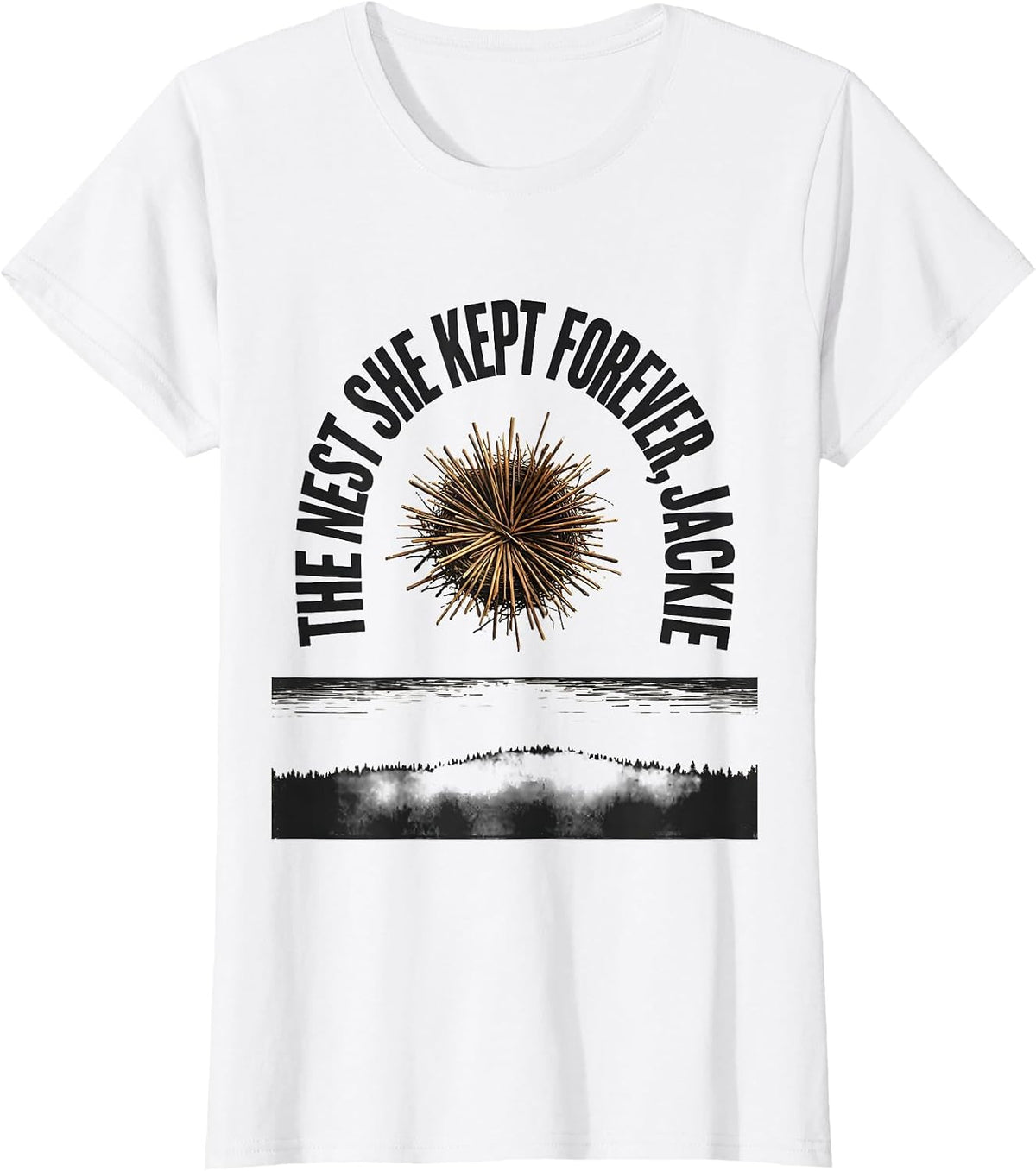Women's The Nest She Kept Forever Jackie Bald Eagle Memorial Tribute T-Shirt - White