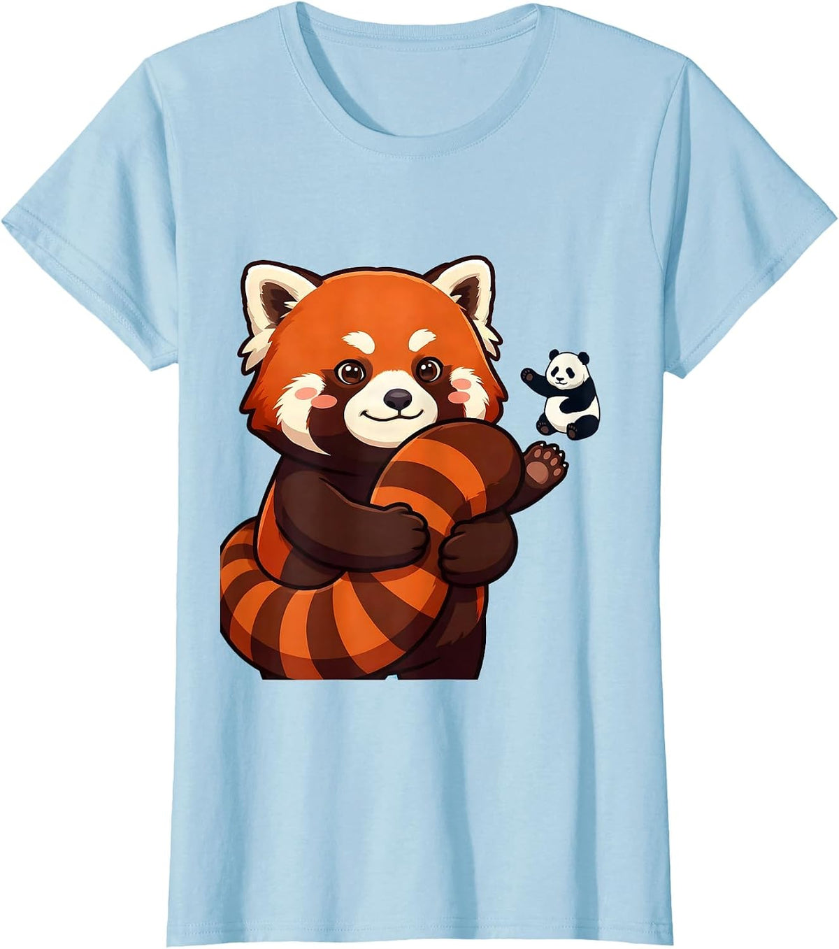 Red Panda Kawaii Cute Animal Lover Gift T-Shirt - Baby Blue