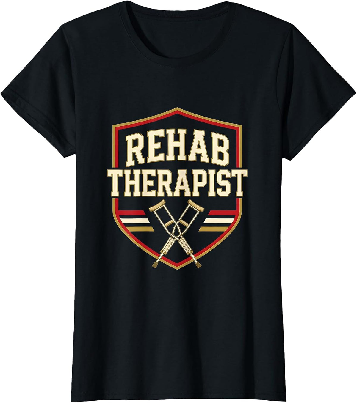Women's Rehab Therapist Sports OT PT Awareness Week Gift T-Shirt - Black