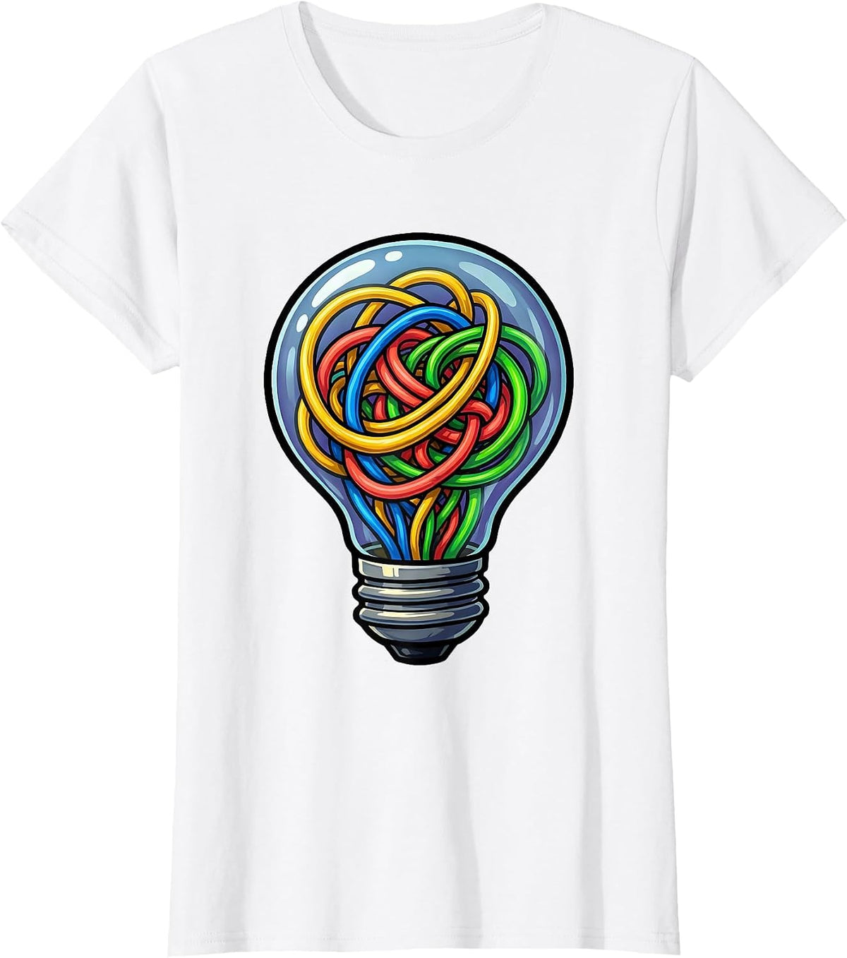 Special Education Bright Minds Lightbulb Design T-Shirt - White