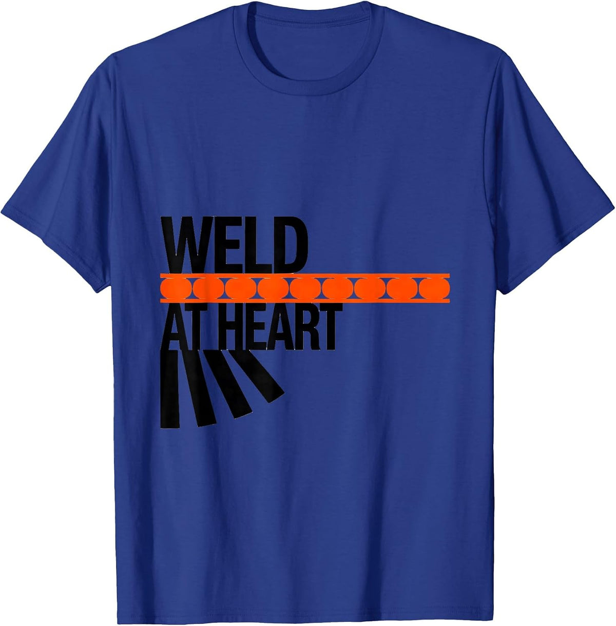 Weld At Heart Funny Welder Metal Worker Trade Humor T-Shirt - Royal Blue