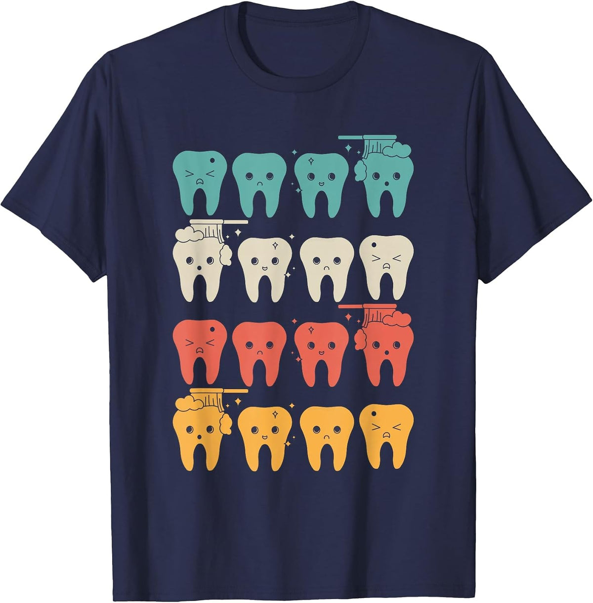 Retro Dental Assistant T-Shirt - Navy Blue