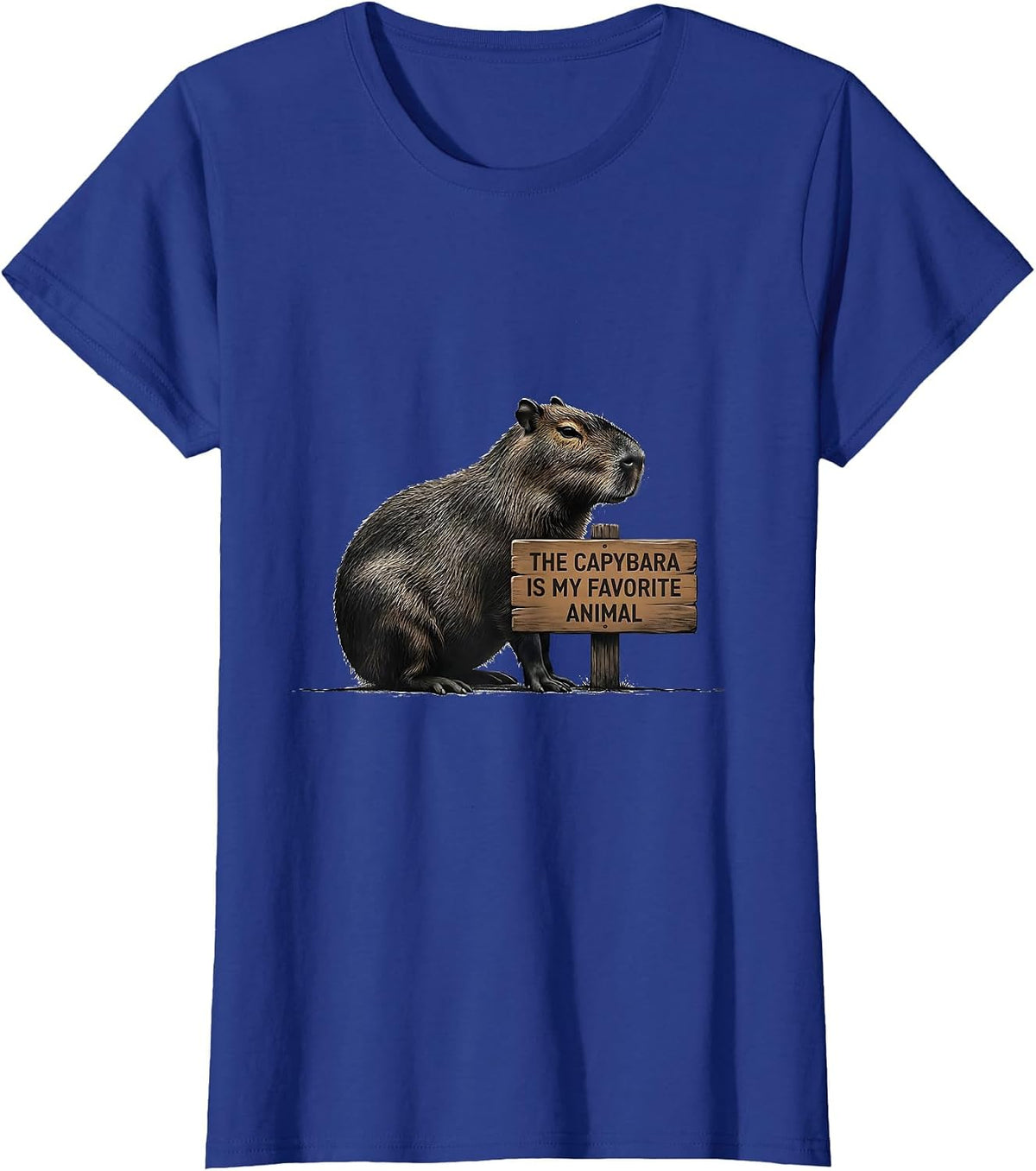 Women's The Capybara Is My Favorite Animal Funny Gamer Meme T-Shirt - Royal Blue