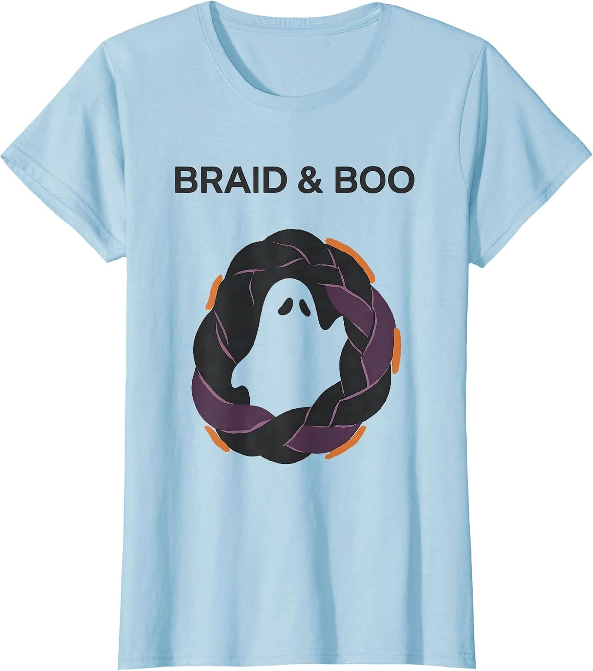 Braid & Boo Editorial Conceptual Halloween Skeleton T-Shirt - Baby Blue