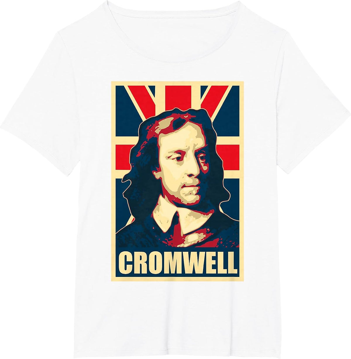 Oliver Cromwell English General and Statesman T-Shirt - White