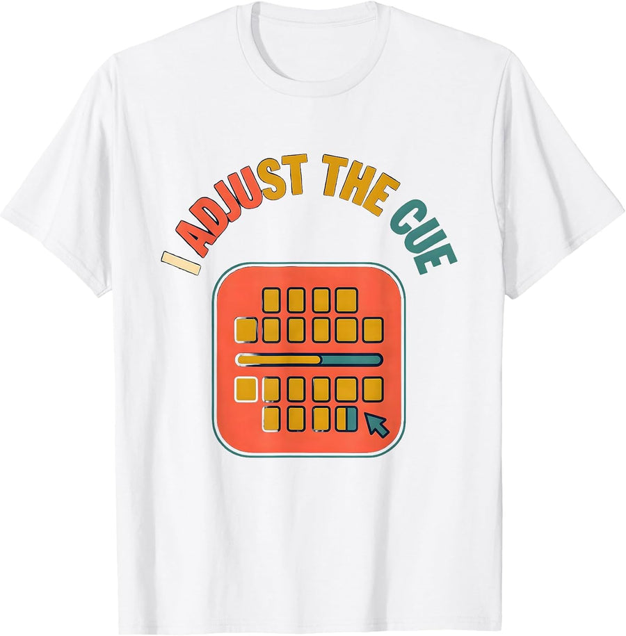Men's I Adjust The Cue Funny Special Education Teacher SPED Team T-Shirt - White