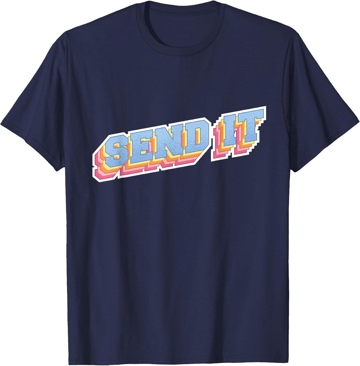 Send It - Extreme Sports Motocross BMX MTB Ski Snowboard T-Shirt - Navy Blue
