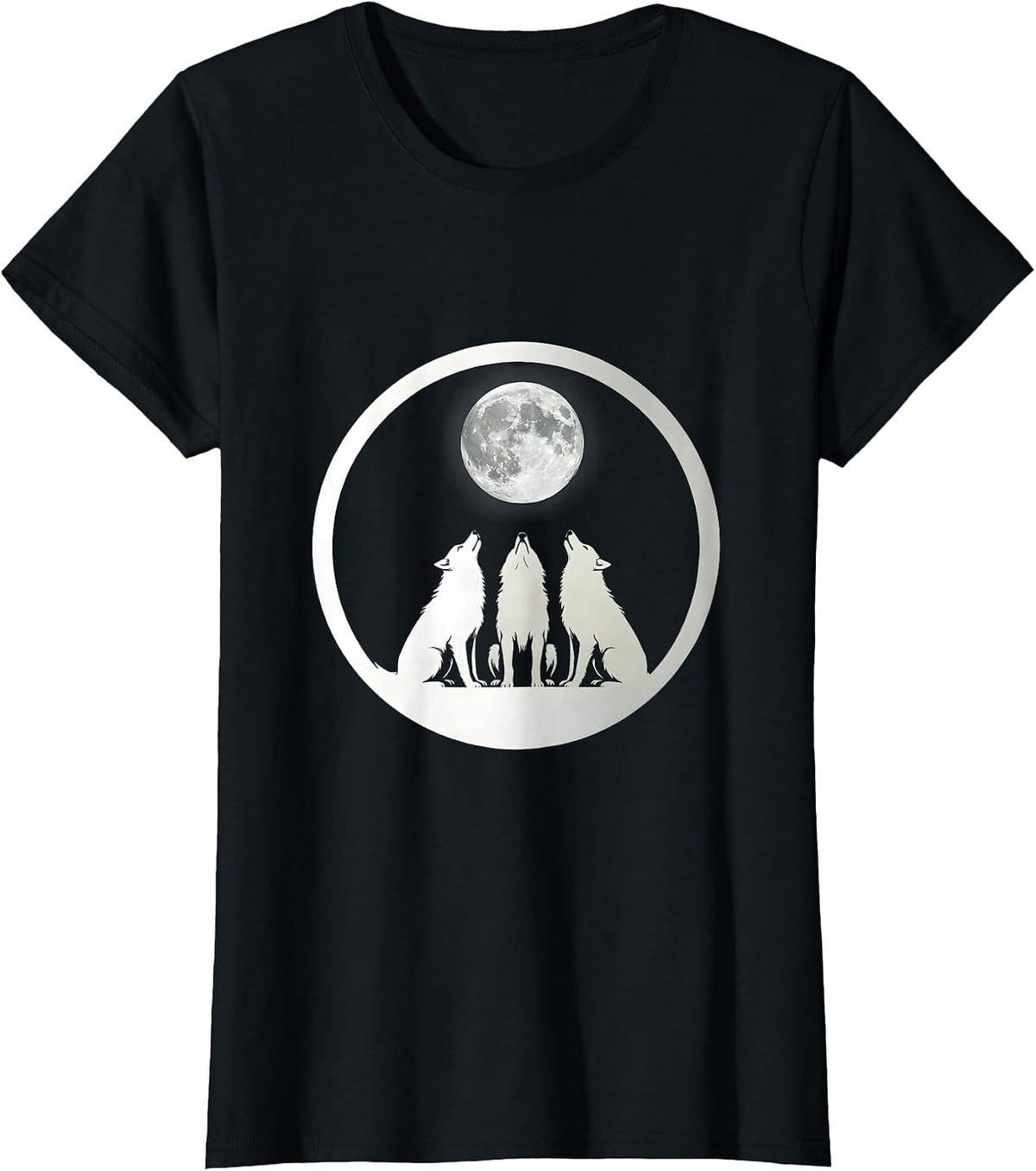 Wolf Pack Howling Moon Suicide Prevention Design T-Shirt - Black