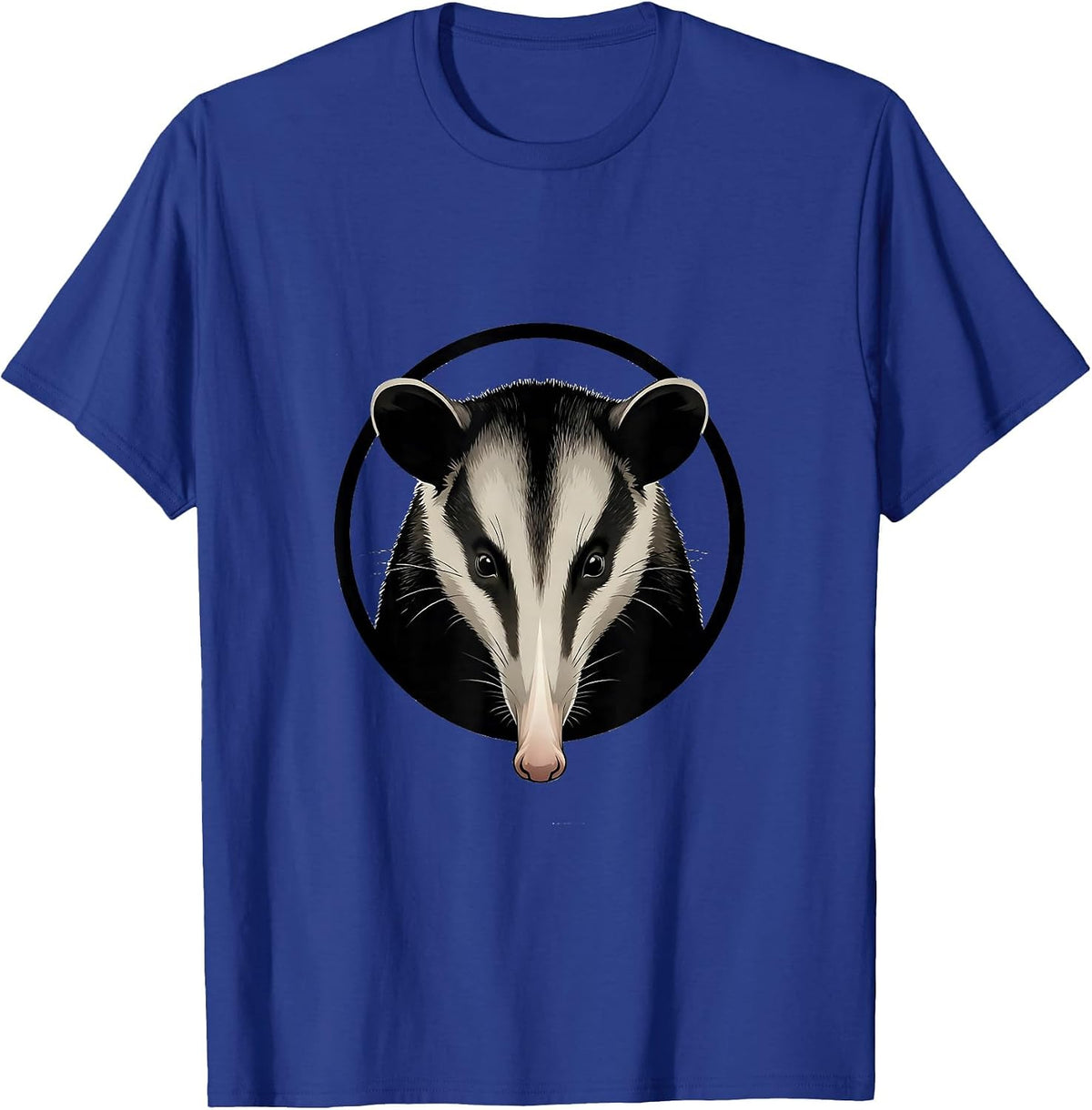 Opossum Head Minimalist Funny Animal Meme T-Shirt - Royal Blue