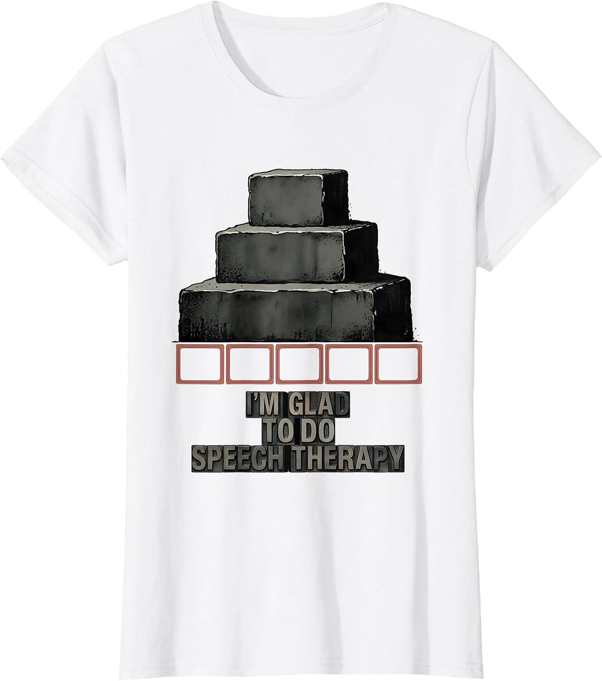 Women's I’m Glad To Do Speech Therapy Retro Groovy SLP Therapist T-Shirt - White