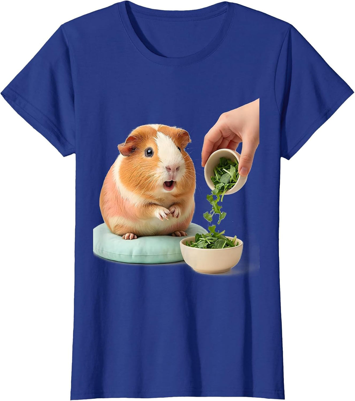 Women's Cute Tailless Guinea Pig Kawaii Pet Lover Gift T-Shirt - Royal Blue