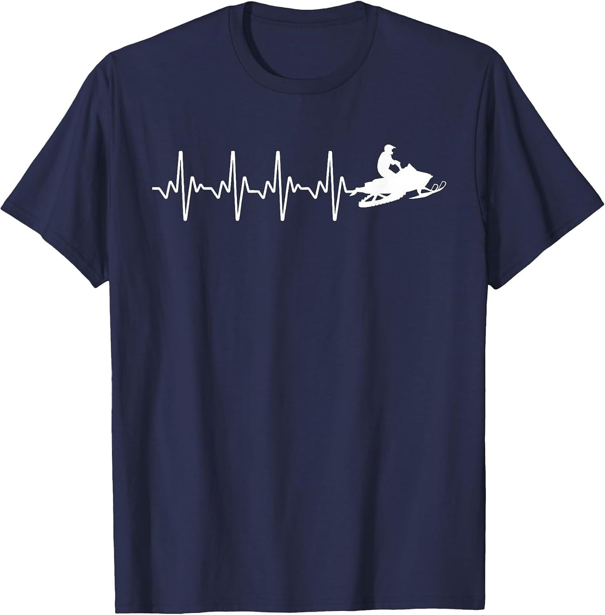 Snowmobile Art for Men Women Snowmobiling Snowmobile Lover T-Shirt - Navy Blue
