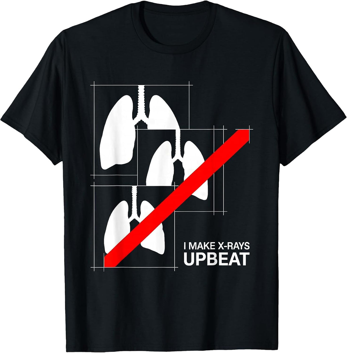 Men's I Make X-Rays Upbeat Bauhaus Modernist Radiology Tech Gift T-Shirt - Black