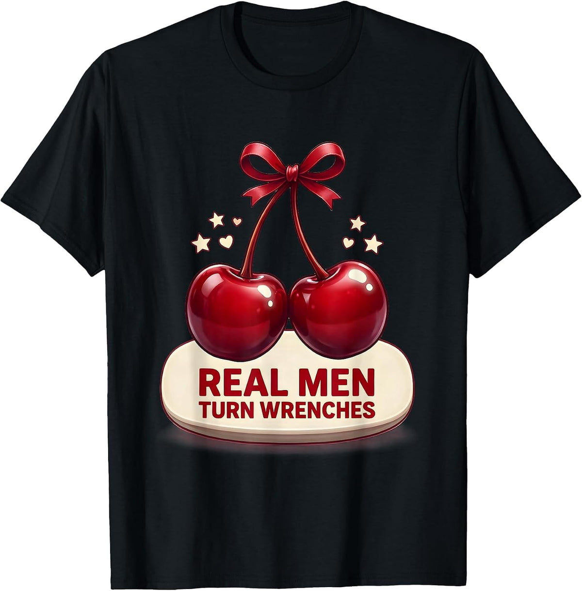 Men's Real Men Turn Wrenches Mechanic Design T-Shirt - Black