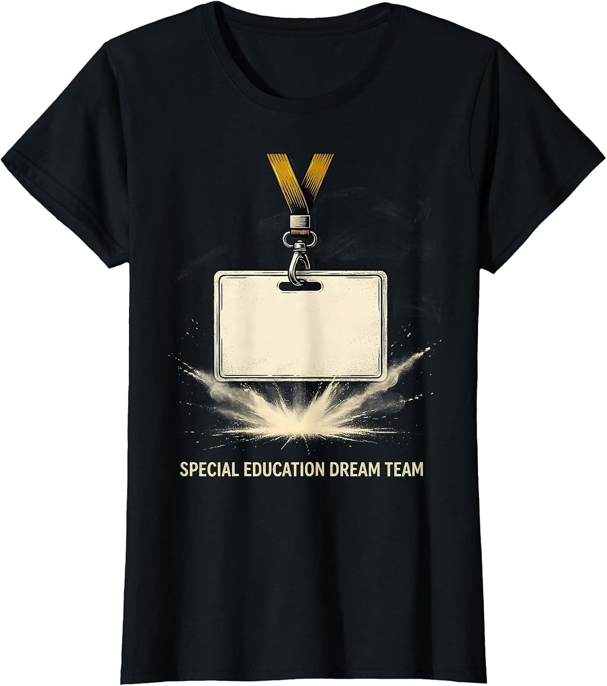 Women's Special Education Dream Team Bold Teacher Team Spirit T-Shirt - Black