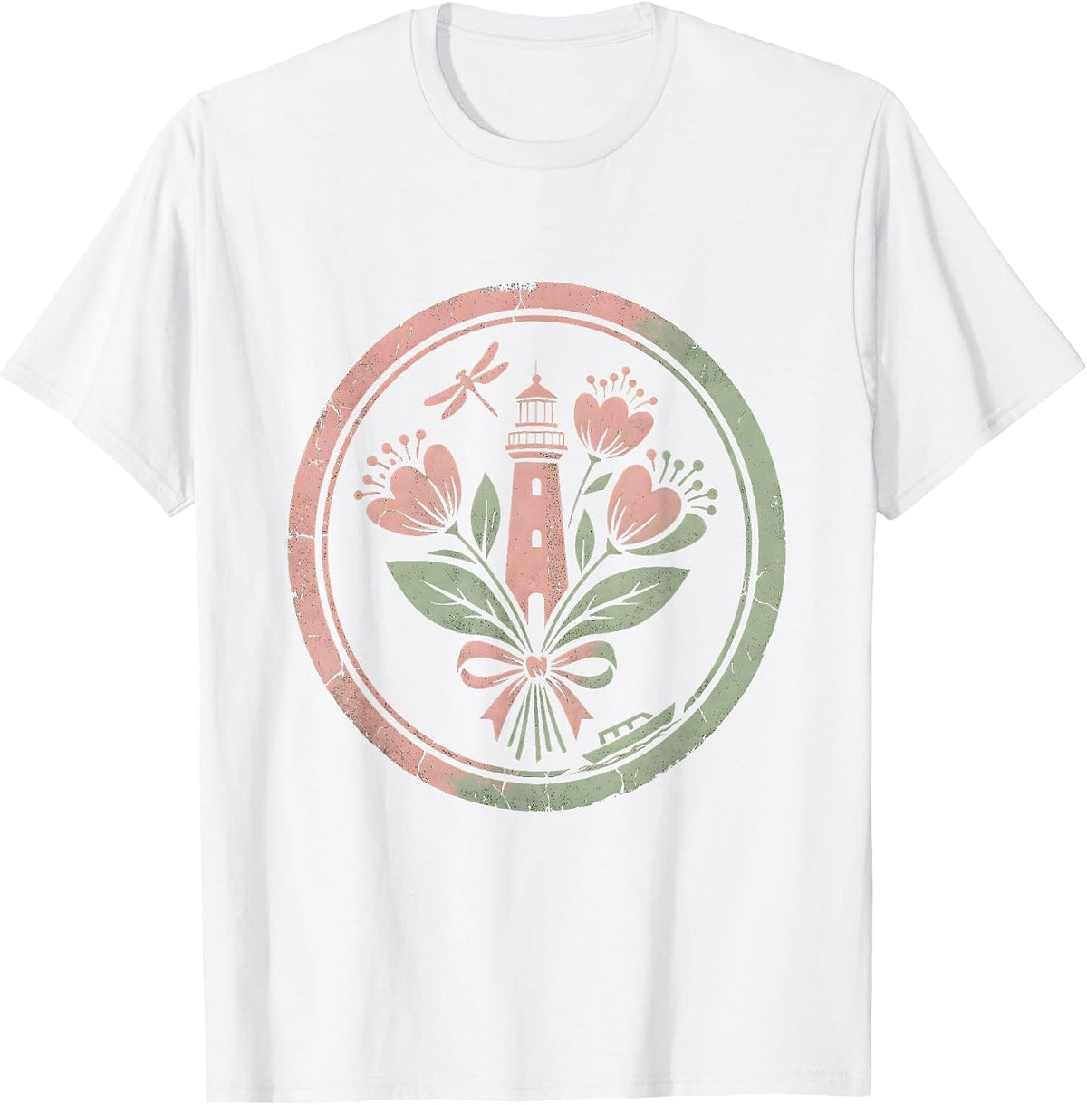 Men's Lighthouse Guiding Light Be Kind Graphic Tee T-Shirt - White
