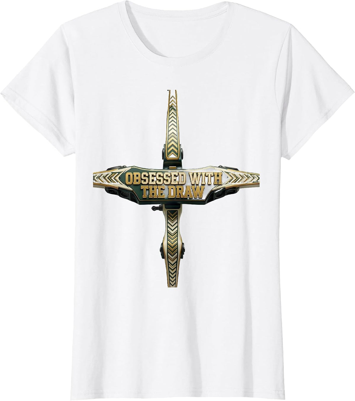 Obsessed With The Draw Archery Design T-Shirt - White