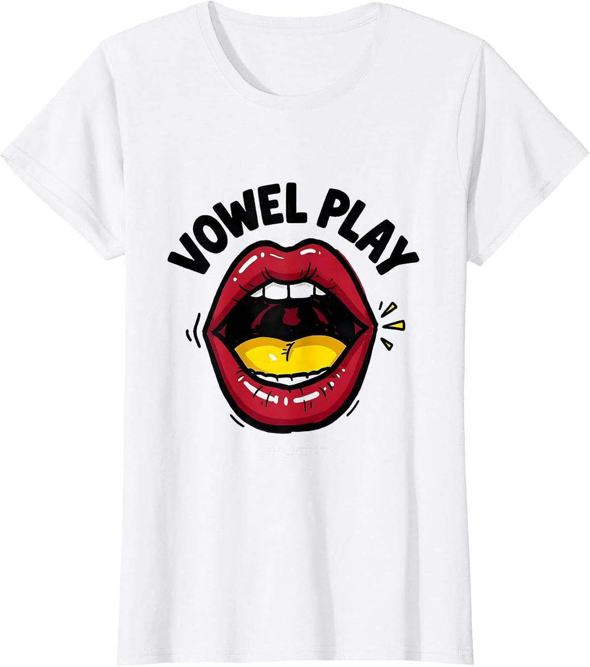 Women's Vowel Play Cute Speech Language Pathologist SLP Professional T-Shirt - White
