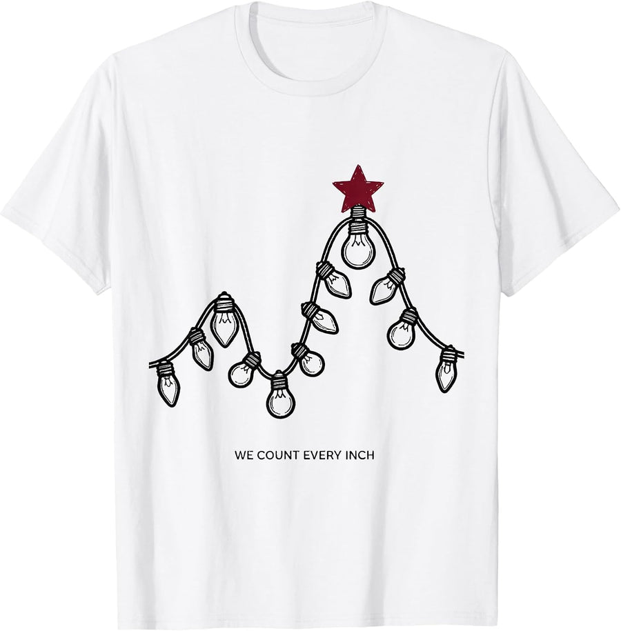 Men's We Count Every Inch Line Art Special Education Teacher T-Shirt - White
