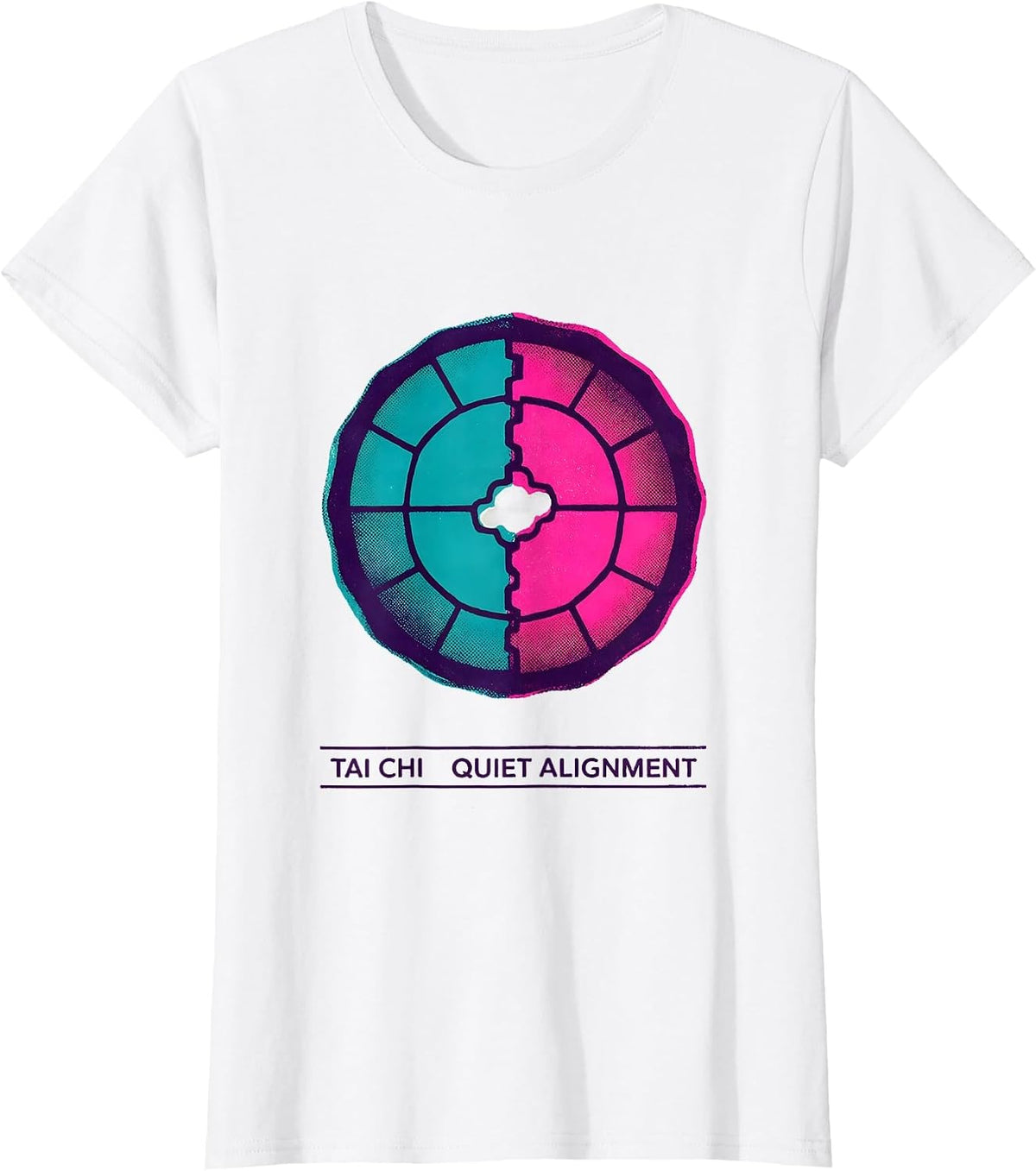 Women's Tai Chi Quiet Alignment Risograph Zen Martial Arts Gift T-Shirt - White