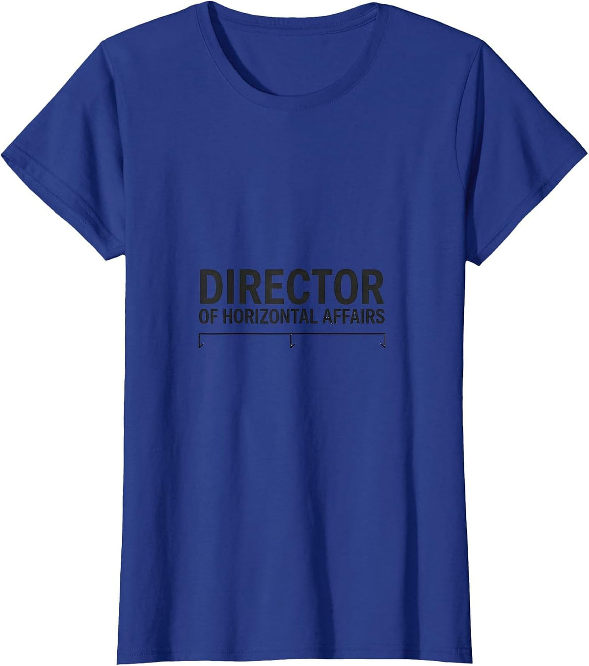 Women's Director Of Horizontal Affairs Funny Panda Novelty Humor T-Shirt - Royal Blue
