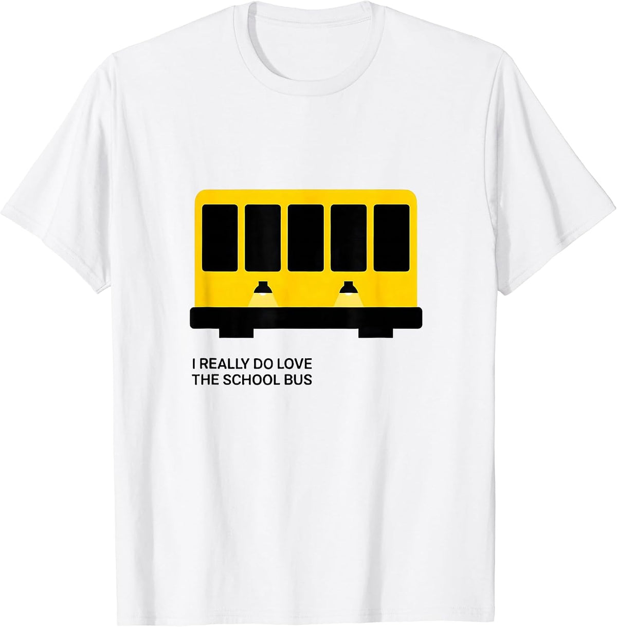 Men's I Really Do Love The School Bus Funny Halloween Costume Bus T-Shirt - White