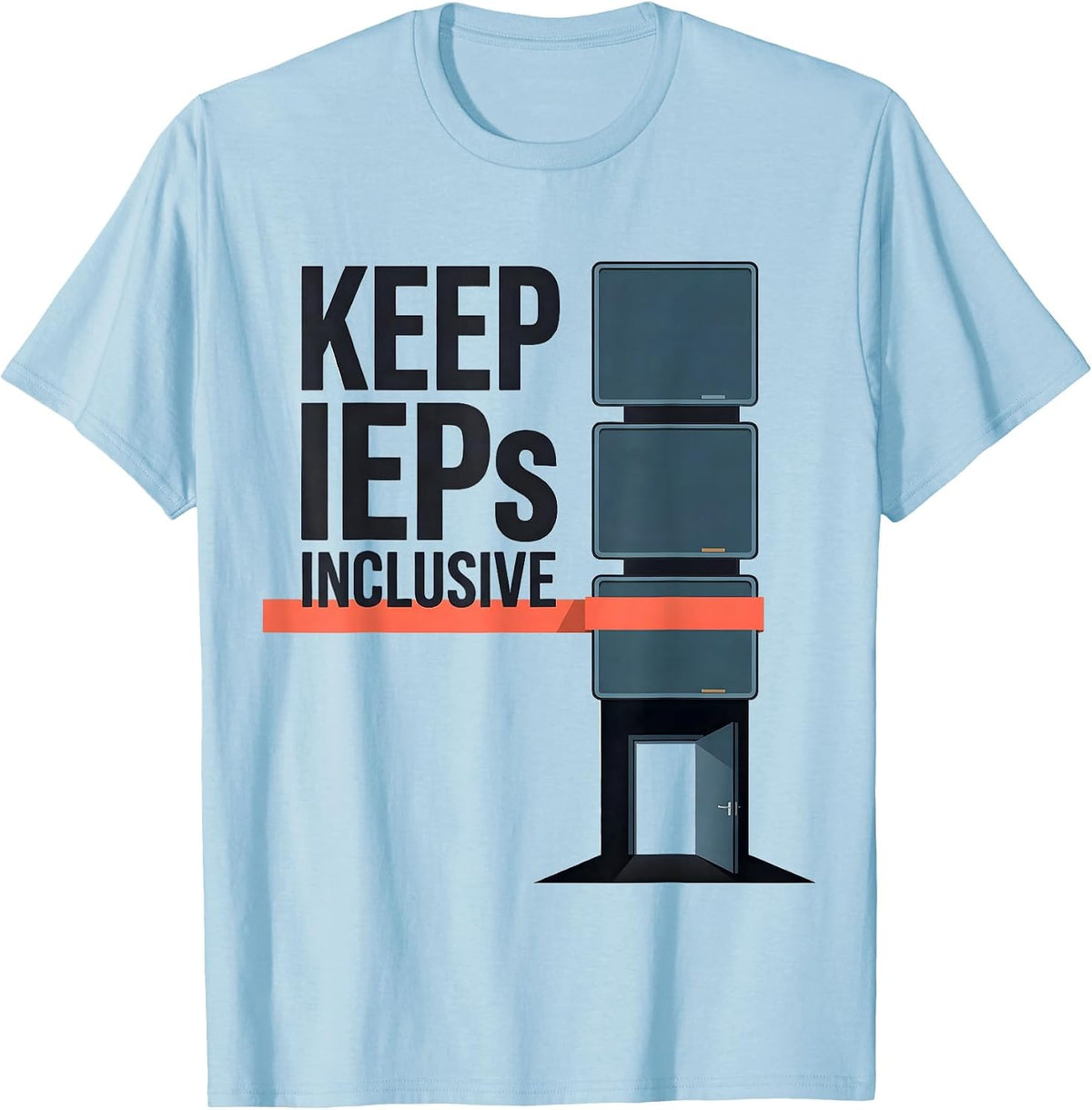 Men's Keep IEPs Inclusive Special Education Teacher Autism T-Shirt - Baby Blue