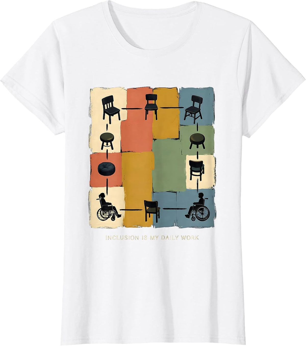 Inclusion Is My Daily Work Special Education Teacher Autism T-Shirt - White