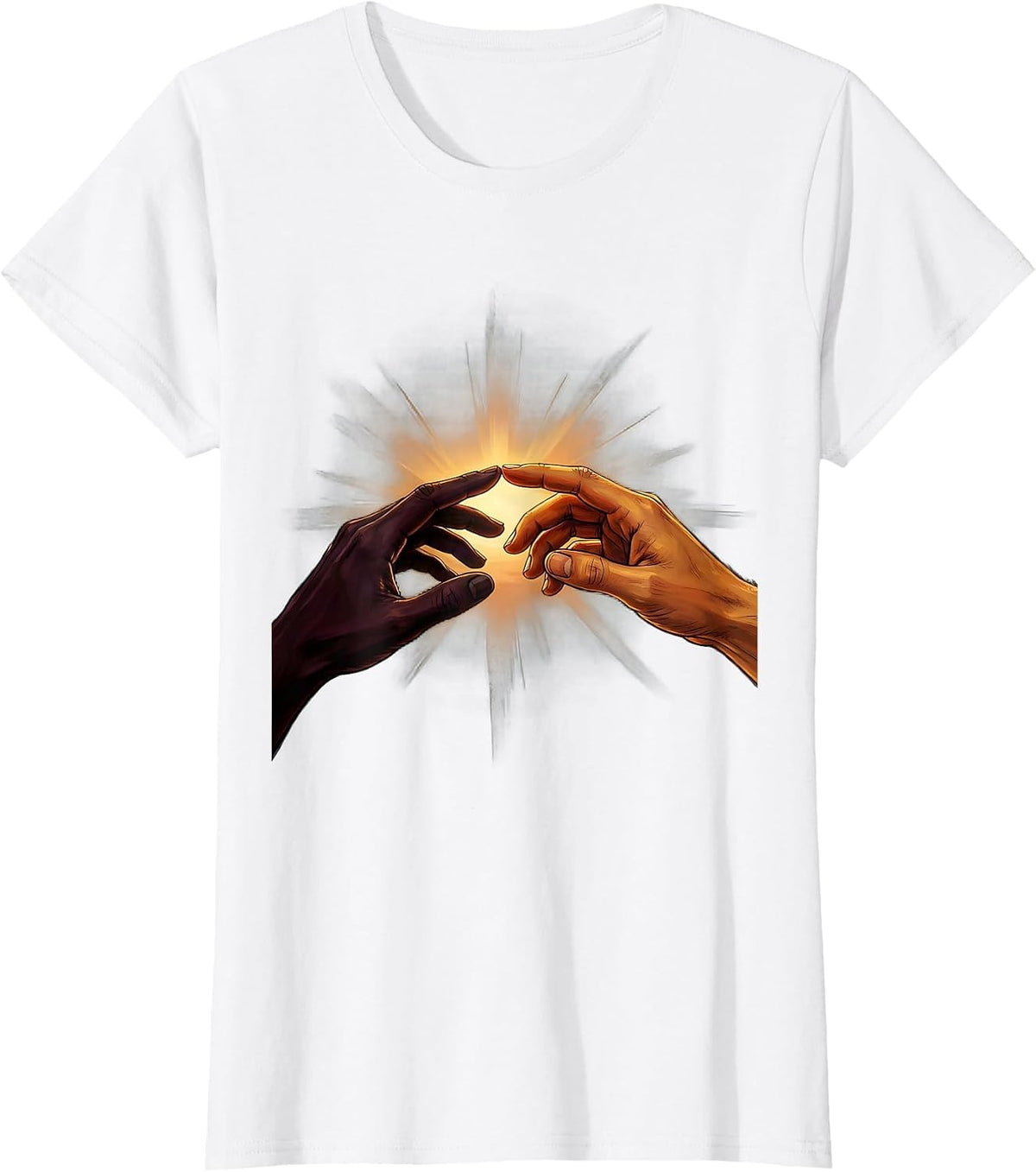 Women's Reaching Hands Suicide Prevention Awareness Design T-Shirt - White