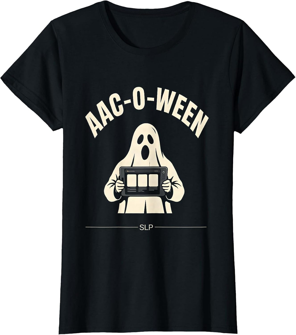 Women's AAC-O-Ween SLP Speech Language Pathology Halloween Therapist T-Shirt - Black