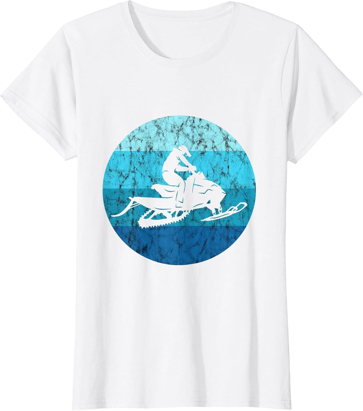 Snowcross Vintage Snowmobile Snow Machine Snowmobiling T-Shirt - White