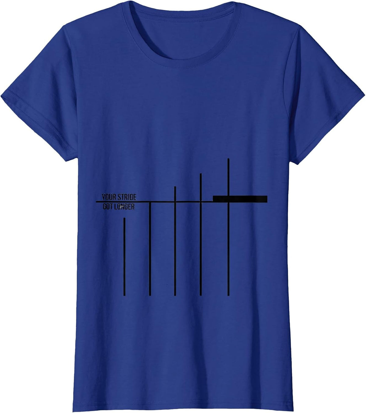 Women's Your Stride Got Longer Funny Physical Therapist PT Massage T-Shirt - Royal Blue