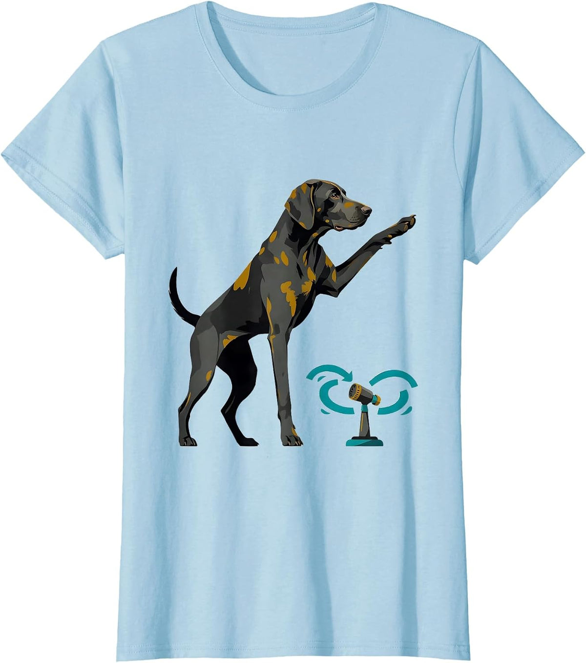 German Shorthaired Pointer Hunting Dog Humor T-Shirt - Baby Blue