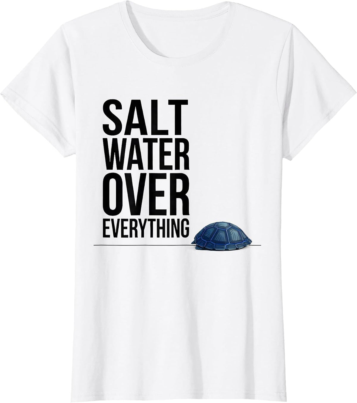 Salt Water Over Everything Swiss International Sea Turtle T-Shirt - White