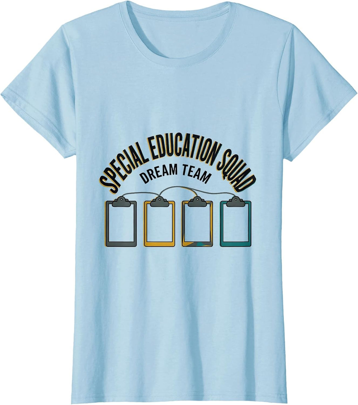 Special Education Squad Dream Team Midcentury Modern Teacher T-Shirt - Baby Blue