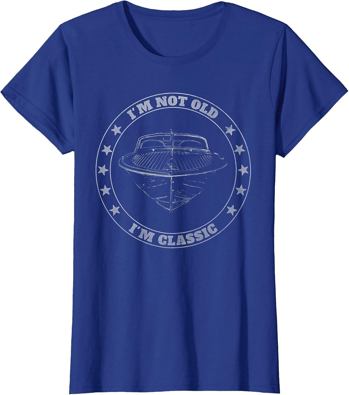 I'm Not Old I'm Classic | Vintage Grunge Distressed Boat T-Shirt - Royal Blue